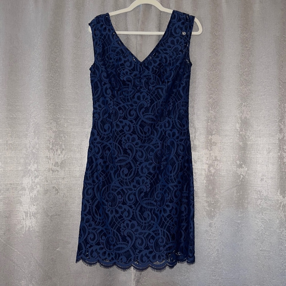 EUC Lilly Pulitzer Rosalind Blue Lace Dress
